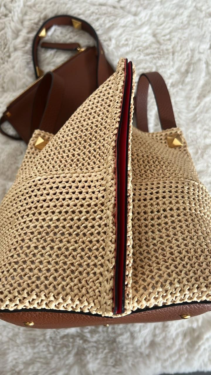 Valentino Summer Woven Tote Bag
