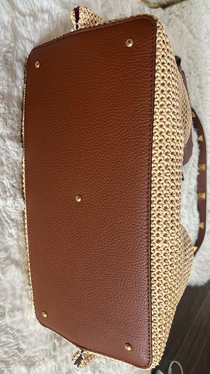 Valentino Summer Woven Tote Bag