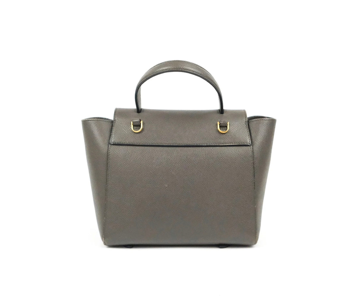 Celine nano belt bag grey grained calfskin