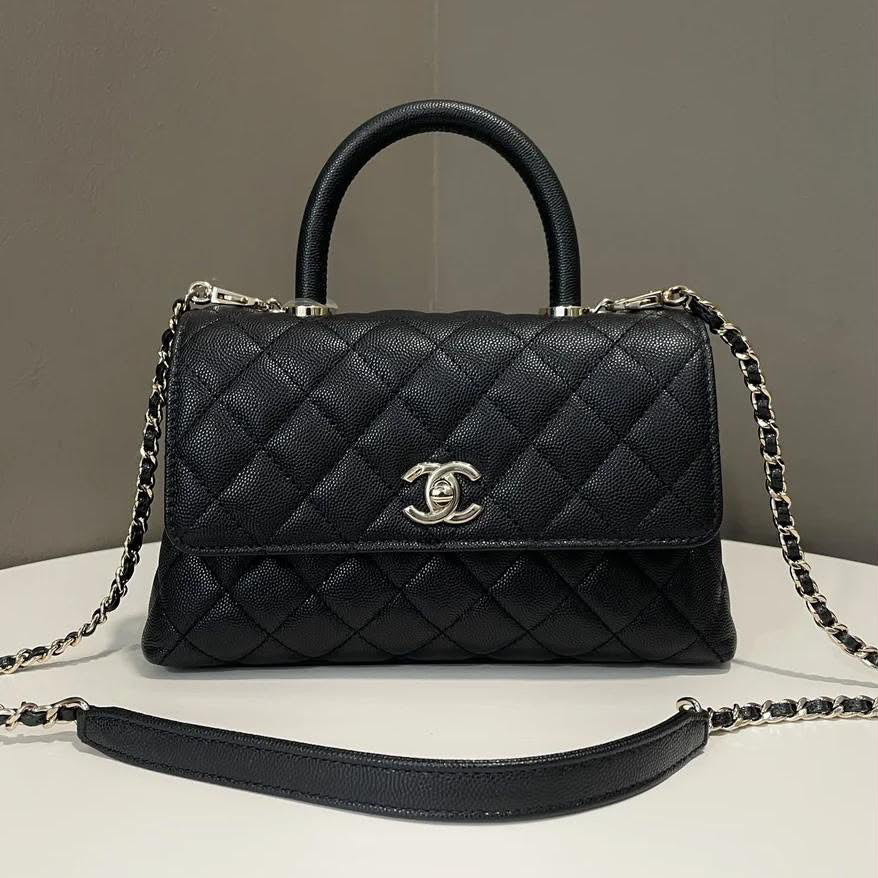 Chanel Quilted Coco handled Black Caviar 2022