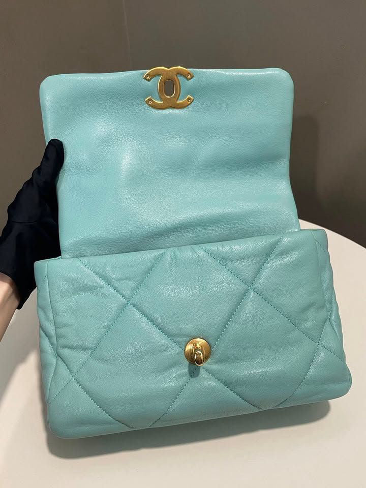 Chanel 19 Flap Bag Tiffany Blue