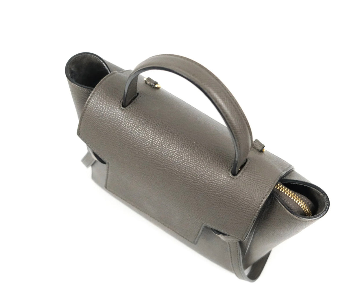 Celine nano belt bag grey grained calfskin
