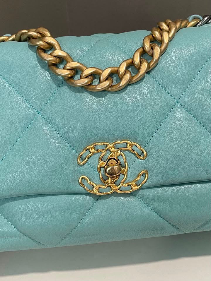 Chanel 19 Flap Bag Tiffany Blue