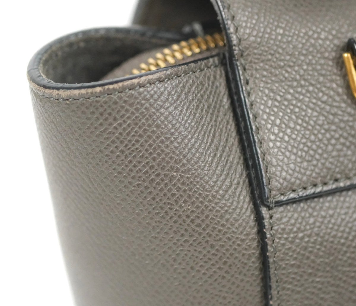 Celine nano belt bag grey grained calfskin