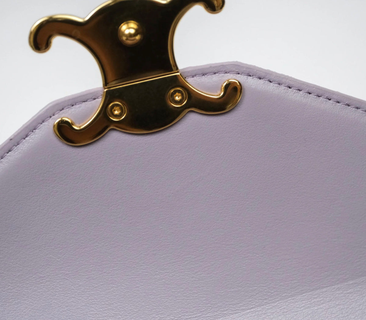 Celine margo wallet on chain in purple lavender shiny calfskin