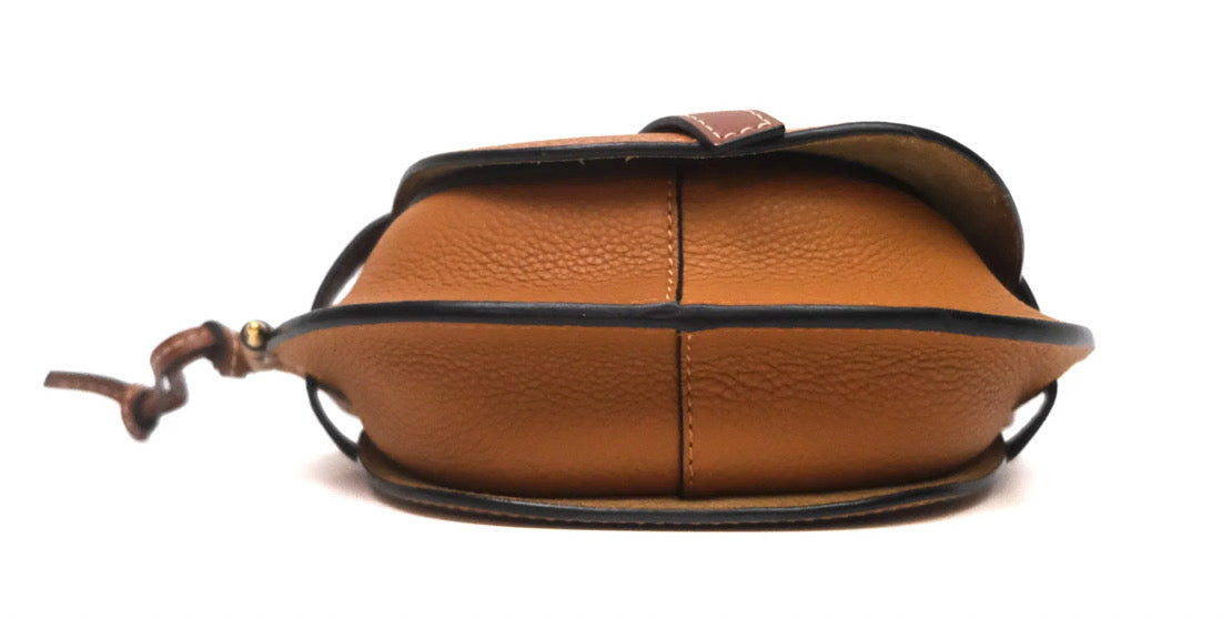 Loewe Gate Mini Bag In Light Caramel/Pecan Grained Calfskin