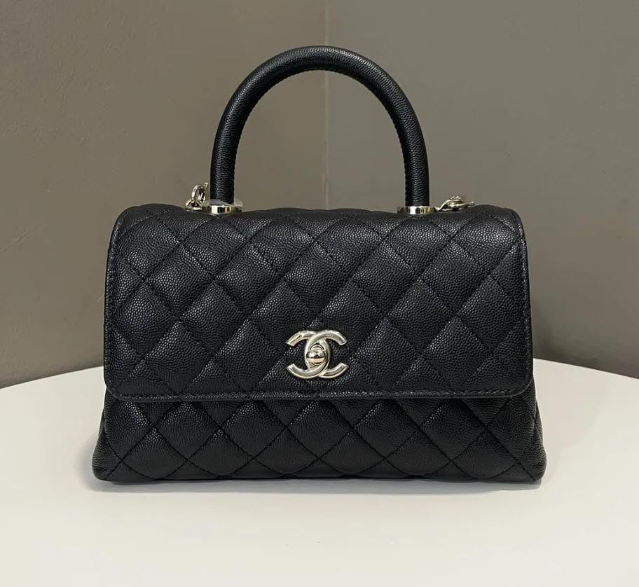 Chanel Quilted Coco handled Black Caviar 2022