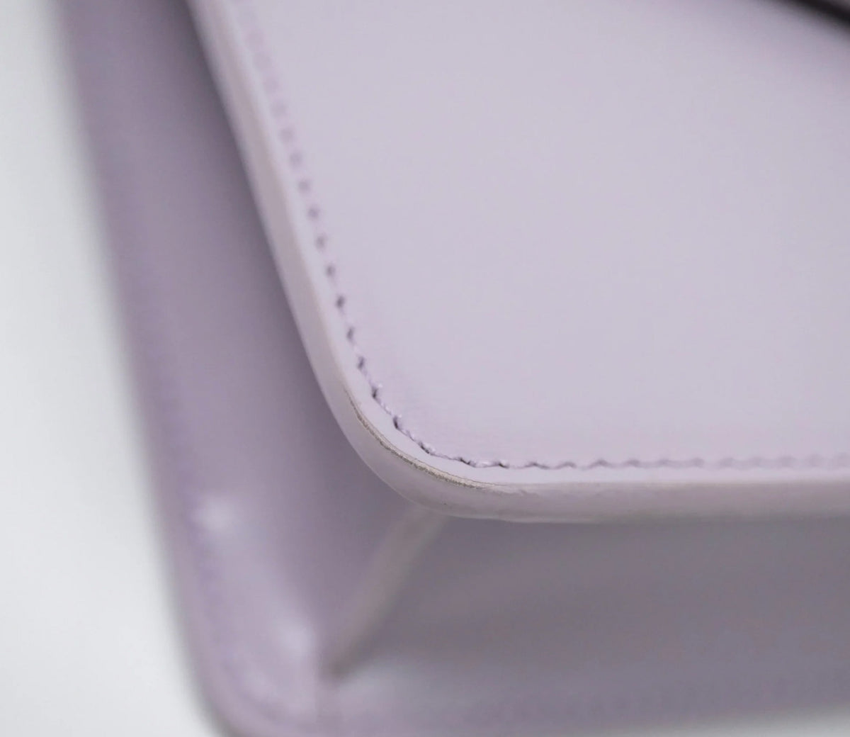 Celine margo wallet on chain in purple lavender shiny calfskin