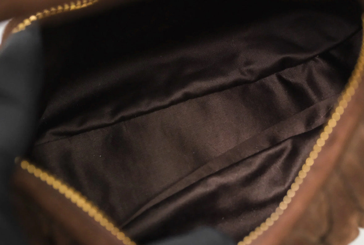 Miu Miu Wander Matelassé Hobo Bag Brown Suede