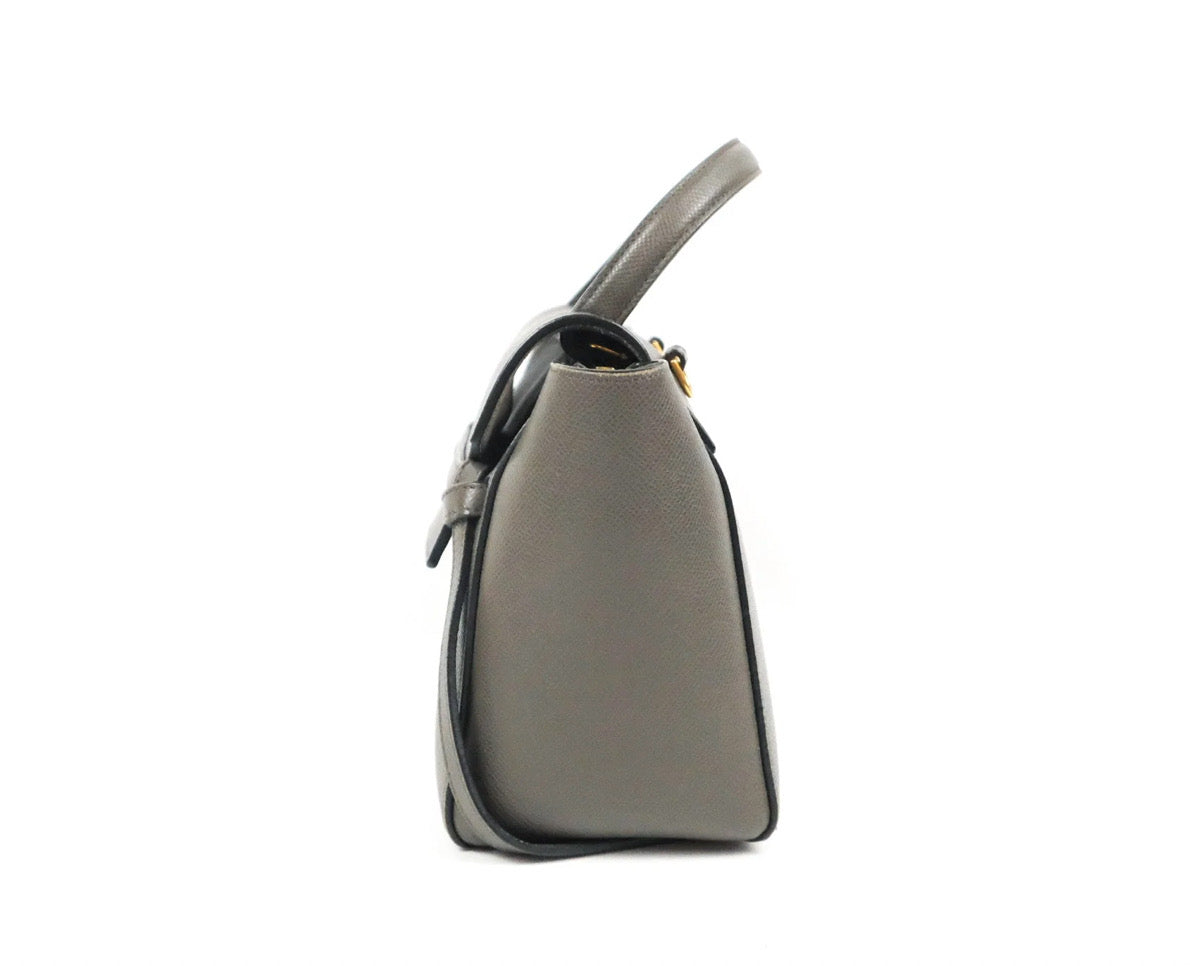 Celine nano belt bag grey grained calfskin