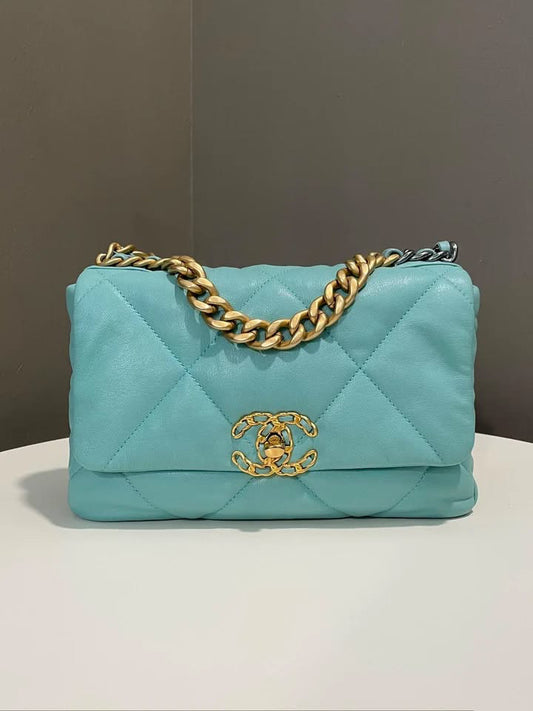 Chanel 19 Flap Bag Tiffany Blue