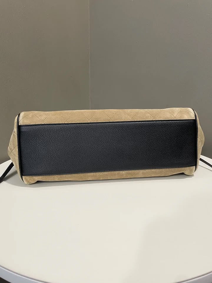 Chanel Métiers d’art 2026 Shopping Bag Dark Beige Suede