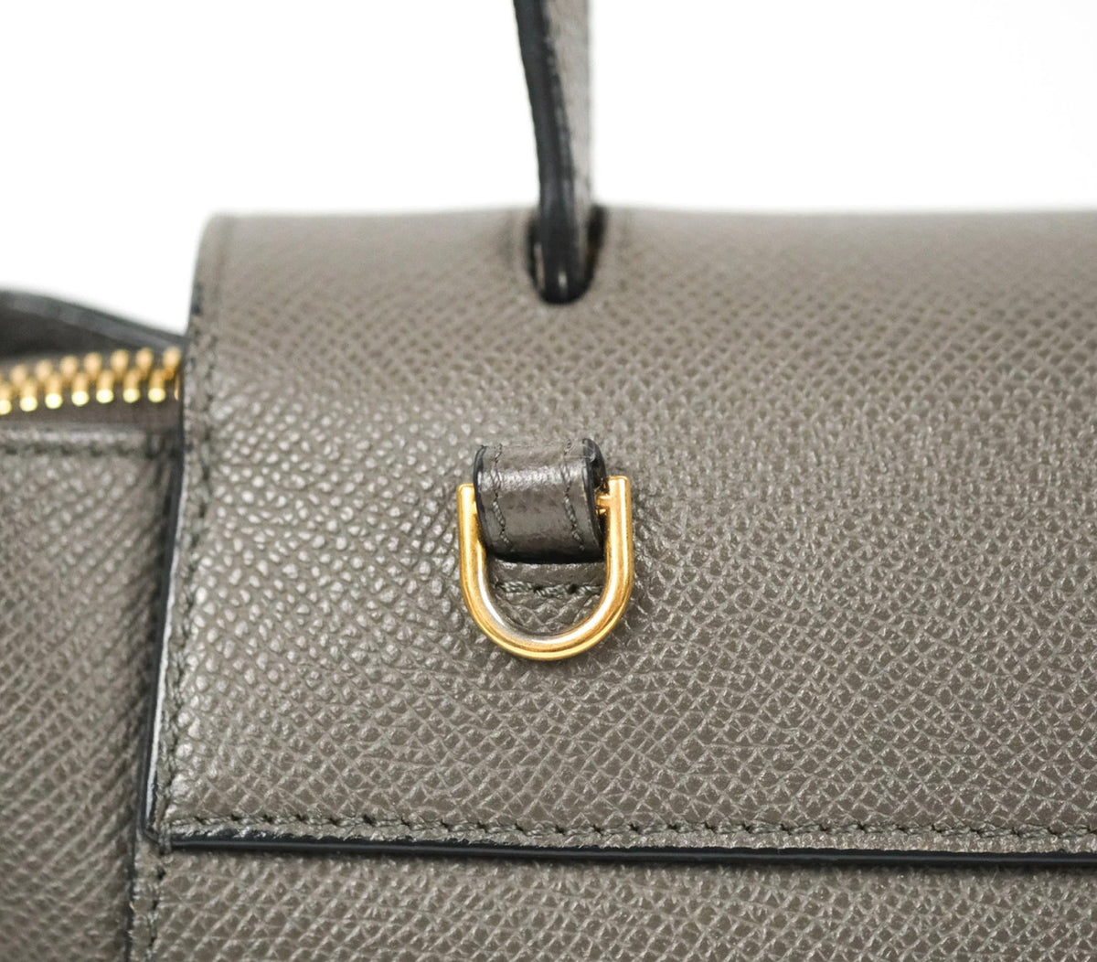 Celine nano belt bag grey grained calfskin