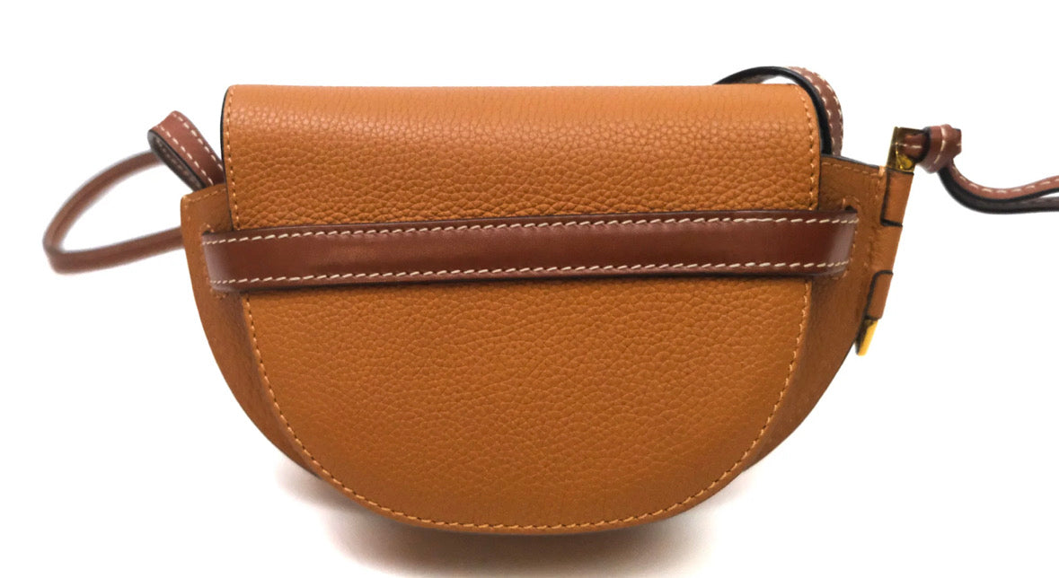 Loewe Gate Mini Bag In Light Caramel/Pecan Grained Calfskin