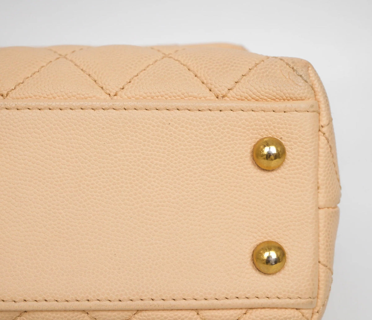 Chanel small coco handle beige caviar