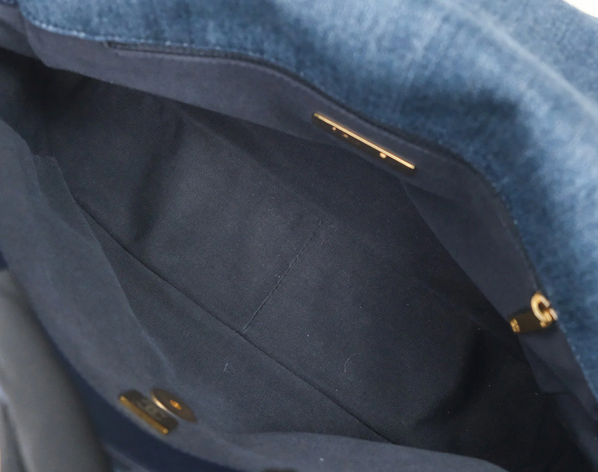 Chanel 19 Medium Dark Denim Mixed Hardware
