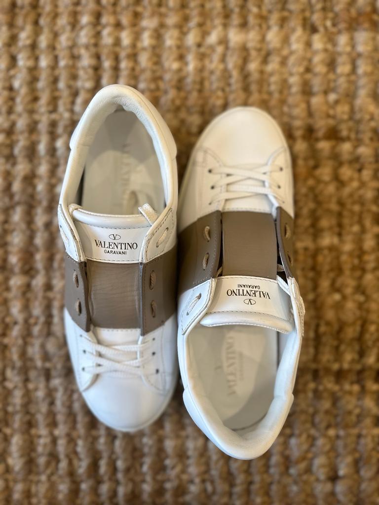 Valentino Calfskin Open Sneakers